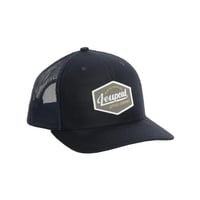 LEUPOLD TRUCKER GREY LABEL NAVY OSOptics Co. Trucker Hat Navy - Semi-structured mid-profile fit - Snap Back - Pre-Curved Bill - Adjustable One Size Fits All | 030317019853