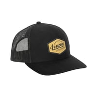 LEUPOLD TRUCKER GREY LABEL BLACK OSOptics Co. Trucker Hat Black - Semi-structured mid-profile fit - Snap Back - Pre-Curved Bill - Adjustable One Size Fits All | 030317019877