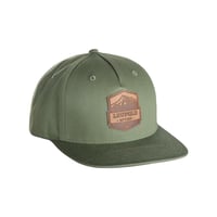 MOUNTAIN LEATHER PATCH ARMY OLIVEMountain Leather Patch Hat Army Olive - Mid-Profile - Semi-structured mid-profile fit - Snap Back - Pre-Curved Bill - Adjustable One Size Fits All | 030317027735