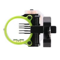 Black Gold Rush Archery Sight 5 .019 Pins 4 Dovetail with 3rd Axis Micro .019 RH Black | 760823009498