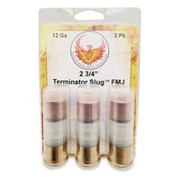 Phoenix Rising Terminator Slug Shotshell 12ga 23/4 515gr FMJ Slug 1520fps 3/ct | 797053002227