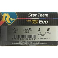 Rio Star Team EVO Shotshells 12ga 23/4 1oz 8 1280 fps 25/ct | 8435101600644