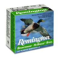 Remington Sportsman HiSpeed Steel Shotshells 12ga 3 in 11/4 oz 1400 fps 11/4oz 3 25/ct | 0 4770034130 9