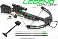 Horton Legend Ultra Lite Crossbow Package with 4x32 Multi-Line Scope / 3 Carbon Arrows / Quiver / AcuDraw 50 | 788244010367
