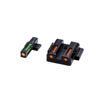 HIVIZ Litewave H3 Tritium/Litepipe Handgun Sight Set for SW MP Green with Orange Ring Front Orange Rear | 613485589955