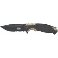 Smith  Wesson MP Drop Point Folding Knife Liner Lock 3 1/2 Blade Black and Tan | 028634709250
