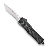 SMALL STONEWASH CTK1 TANTO SERRSmall CTK1 Stonewash Tanto  Serrated edge  2.75 Inch D2 Steel blade  Stonewash Highgrade aluminum alloy handle  Pocket Clip  Glass breaker  4.50 oz  7 Inch Overall length  Dual Action OTFrall length  Dual Action OTF | 099654022124