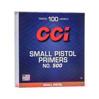 CCI 500 STD SMALL PISTOL PRIMER 100 RD/BX 10BX/BRICK 50 BX/CS | 076683000149