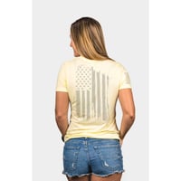 SEASONAL WOMEN RELX SHIRT AMER YLW XLSeasonal Womens Relaxed Fit TShirt  America, Pale Yellow, XL Cotton  Round neck  Short sleeve | 190741000787