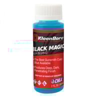 BLACK MAGIC BLUING SOLUTION 2OZ BOTTLEBlack Magic Gun Bluing Solution Superior formula  2oz Bottle  Made in USA  Black Magic by KleenBore is a premier, high performance cold bluing solution, previously available only to gunsmiths, produces a deep, penetrating action to restoiously available only to gunsmiths, produces a deep, penetrating action to restore worn or scrre worn or scr | 262490032446