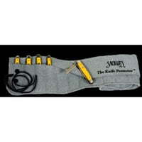 PROTECTOR 18 KNIFE ROLL 3IN-5IN KNIVESProtector 18 Knife Roll Holds 18 - 2 Inch, 4 Inch, 5 Inch Knives - Plain Grey - Silicone Treated Protects knives against rust, dirt and scratches. The cottons natural wicking ability continually draws moisture off the weapon making them ideal for yearing ability continually draws moisture off the weapon making them ideal for year round storage.round storage. | 035577008074