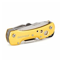 RESERVE ACADIA 15-IN-1 MULTI-TOOLAcadia 15-In-1 Multi-Tool Yellow - 3.5 Inch Aluminum Handle - 4.23 Oz. - .07 Inch BladeThickness - 2.5 Inch 420 Stainless Steel Drop Point Blade, Bottle Opener, Slotted Screwdriver, Carabiner Clip, Phillips Screwdriver, Awl, Nail File, Nail Cleaner, Trewdriver, Carabiner Clip, Phillips Screwdriver, Awl, Nail File, Nail Cleaner, Thread Leadhread Lead | 076812131751