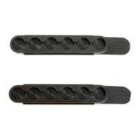 QUICKSTRIP 6RD BLK .38/.357 CAL 2PKQuickStrip 2 Pack Black - 6 Rounds -  .357/.38/.40 SW/6.8mm - Helps to speed your reload - Proven to be the most compact and convenient way to carry and store spare ammo - Injection molded from a black flexible urethane materialspare ammo - Injection molded from a black flexible urethane material | 087632005122