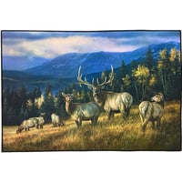 Custom Printed Rug  br  Autumn Gold Elk | 762990005167