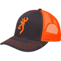 Browning 308177621 Cap Flashback Charcoal/Neon Orange Adjustable Snap | 308177621 | 023614419259