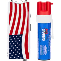 Sabre Short Stun Gun and Pepper Gel Pocket Unit  br  USA 2.76 uC with LED Flashlight | 023063808475