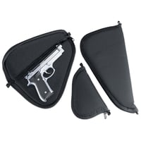 MED BLK PISTOL RUGPistol Rug Medium, Black 11 Inch x 7 Inch Fits 3 Inch4 5/8 Inch barrel revolvers, 4 Inch5 Inch barrel large autos Padded case zips open to lie flat for shooting rest Ideal for storing transporting handguns Lockable zipper pullsstoring transporting handguns Lockable zipper pulls | 043699522118