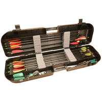 MTM ARROW PLUS CASE BLACKArrow Plus Case Black - 36 Inch x 10.2 Inch x 5.2 Inch - For arrows up to 35 Inch total length -Notched foam padding secures up to 36 arrows - 4 accessory compartments - Large comfortable handle with built-in broadhead wrench - Lockablecomfortable handle with built-in broadhead wrench - Lockable | 026057854403