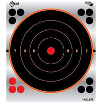 EZ-Aim 15232 Reflective  Self-Adhesive Mylar Black/Orange Bullseye Includes Pasters 6 Pack | 026509035695