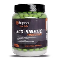 BYRNA ECO-KINETIC PROJECTILES 400CTEco-Kinetic Projectiles Green - 400/CT - The Eco-Kinetic is one of the lowest priced less-lethal projectiles available - More importantly, its water-solubility leaves no trace after outdoor use - You no longer need to clean up the remnantsleaves no trace after outdoor use - You no longer need to clean up the remnants | 810042111127
