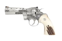 PYTHON 357MAG 4 Inch ENGRAVED/STAG  TYLER GUN WORKS PREMIER GRADE | .38 SPL | 098289000224