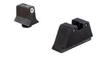 GLOCK 20/21 SUPPRS NITE SITE SET WT/BLKSuppressor/Optic Height Sights Glock Large Frames Front White Outline/Green Tritium, Rear Black Outline/Green Tritium Trijicon Suppressor/Optic Height Sights are threedot iron sights that increase nightfire shooting accuracy by as mucs are threedot iron sights that increase nightfire shooting accuracy by as much as five timh as five tim | 719307212312