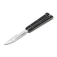 Boker Balisong SL/PL 3.5 Inch Black G10 over Titanium D2 Blade | 788857748831