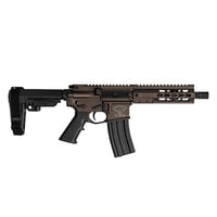 Forged AR15 5.56  7.5 Inch Pistol Midnight Burnt Bron w/ SBA3 Tact Brace 7 Inch Urail SBA3 Tactical Brace A2 Flash Hider 1x30rd mag | 5.56x45mm NATO | 850009585097