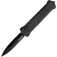 A4 Humvee OTF Blk Blk Double edge dagger  partial serrated | 850034486734
