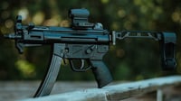 PTR  9KT BR 9mm Luger 301 5.16 Inch Black Nitride 3Lug Threaded Barrel, MLOK Handguard, Black Nitride Aluminum Picatinny Rail Receiver, Brace, Black Polymer Grip | 810161700196