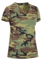 Rothco Womens Long Length Camo V-Neck T-Shirt | RC3849