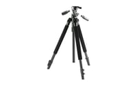 TITANIUM TRIPODAdvanced Titanium Tripod Three-position leg angle adjustment - Three-way pan head - Two pan and tilt handles - Gearless reversible center column - This is the ultimate stand-up tripod - Max Height 63 Inch - Min 20 Inchltimate stand-up tripod - Max Height 63 Inch - Min 20 Inch | 029757784049