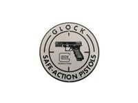 SAFE ACTION ALUMINUM SIGNSafe Action Aluminum Sign Glock - 12 Inch Diameter - Silver | 764503880605