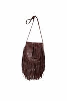 FRINGE CHOCOLATE HANDBAG