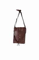 WHIP STITCH CHOCOLATE HANDBAG