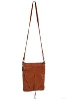 WHIP STITCH COGNAC HANDBAG