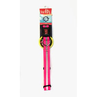 Wigzi Reflective Weatherproof Adjustable Collar Neon Pink Md | 019962748639