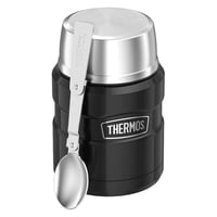 Thermos 16oz Stainless Steel Food Jar w Folding Spoon Black | 041205669388