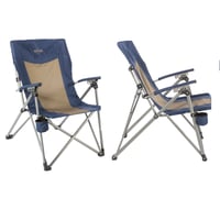 Kamp-Rite 3 Position Hard Arm Reclining Chair w Cup Holder | 095873010331