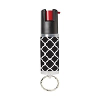 Sabre Black  White Designer Pepper Spray with Key Ring | 023063100319