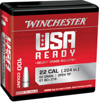 Winchester Ammo WBR22462 Centerfire Rifle  224Valkyrie 62gr Open Tip 100 Per Box/10 Case | 020892642119