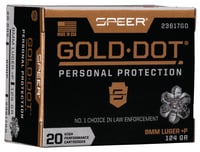 SPR GOLD DOT 9MMP 124GR HP 20/200  | 9x19mm NATO | 604544647228