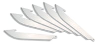 Outdoor Edge RR306 Replacement Blades RazorLite Drop Point 3 Inch 420J2 Stainless Steel Blade Silver 6 Blades | 743404301792
