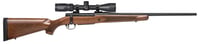 Mossberg 28059 Patriot  2506 Rem Caliber with 51 Capacity, 22 Inch Fluted Barrel, Matte Blued Metal Finish  Walnut Stock Right Hand Full Size Includes Vortex Crossfire II 39x40mm Scope | .2506 REM | 015813280594