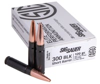 Sig Sauer E300H1SBR20 Elite Performance  300 Blackout 120 gr Copper Solid 20 Per Box/ 10 Case | .300 BLK | 798681594214