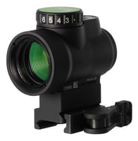 Trijicon MRO Adjustable Green Dot Reflex Sight w/Full Co-Witness Levered Quick Release Mount - 1x25mm 2.0 MOA Dot Black Matte | 719307615571