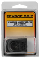 SPRXD MOD2 45 SERIES GRIP EXTSpringfield Armory XD 45 Series Grip Extension Black  These units blend with the contours and texture of the handgun and have a factory appearance  They are made from High Impact Polymer and withstand drop tests at temperatures from 20 Fade from High Impact Polymer and withstand drop tests at temperatures from 20 F to 350 Fto 350 F | 605849800011