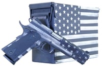 Citadel CITC45FUSGAC M1911 Flag 45 ACP 81, 5 Inch Stainless Steel Barrel, American Flag Gray Cerakote Serrated Steel Slide, Steel Frame w/Beavertail, Matching Ammo Can, Ambidextrous | .45 ACP | 682146282160