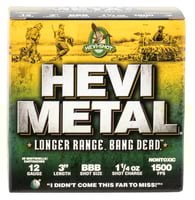 HEVIMetal HS38008 HEVIMetal Longer Range 12Gauge 3 Inch 1 1/4oz BBBShot 25 Per Box/10 Case  | 12GA | 816383002803
