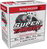 Winchester Ammo TRGT12M8 Super-Target Heavy 12Gauge 2.75 Inch 1 1/8oz 8Shot 25 Per Box/10 Case  | 12 Gauge 2.75 Inch | 020892016217